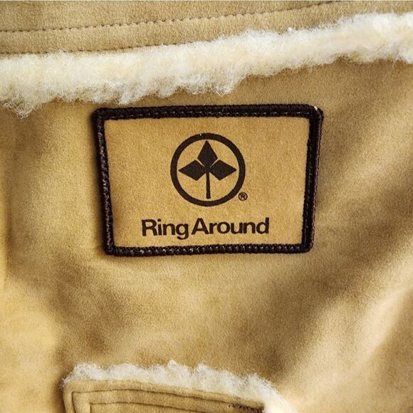 Vintage Upstream Sherpa Vest Large Hunting Fishing Suede Look - Picture 7 of 10